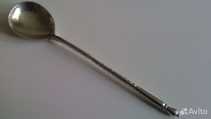 Серебряная антикварная чайная ложка 1892г