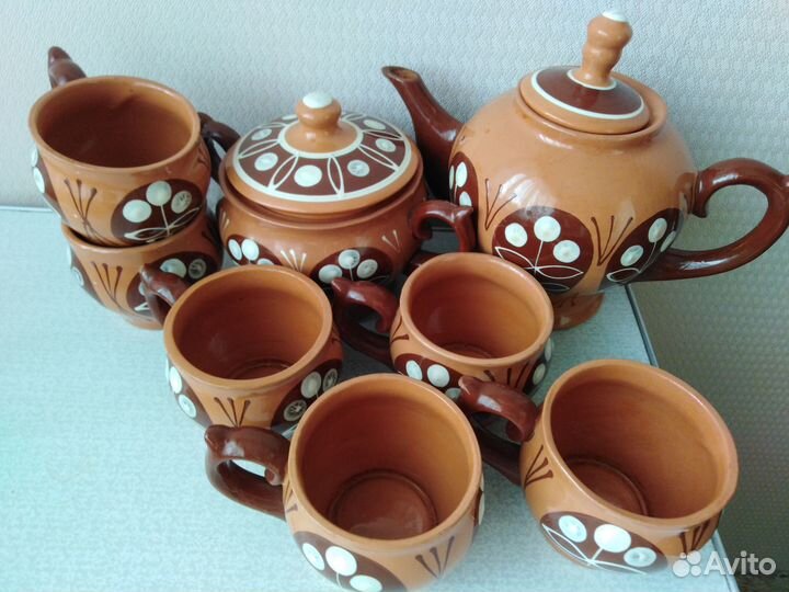 Чайный сервиз глиняный СССР