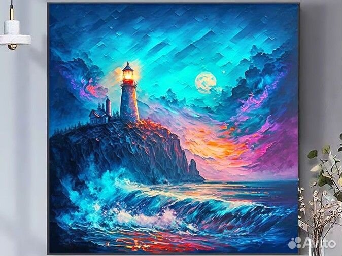 Интерьерная картина маслом на холсте Ручная работа