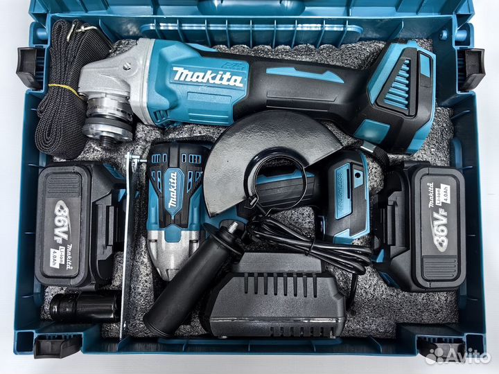 Набор инструментов Makita 2в1 ушм + гайковерт