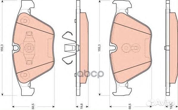 Колодки тормозные дисковые передн BMW: 3 320d/3