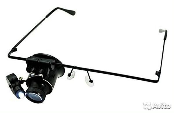 Микроскоп, Лупа 20x на очковой оправе новая