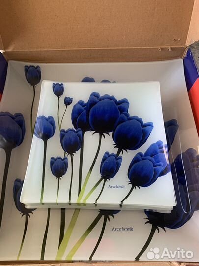 Набор тарелок из закаленного стекла