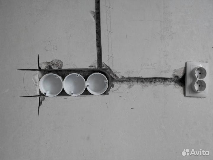 Электрик Перенос розеток. Штробление стен