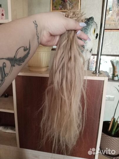 Волосы натуральные для наращивания 45 см