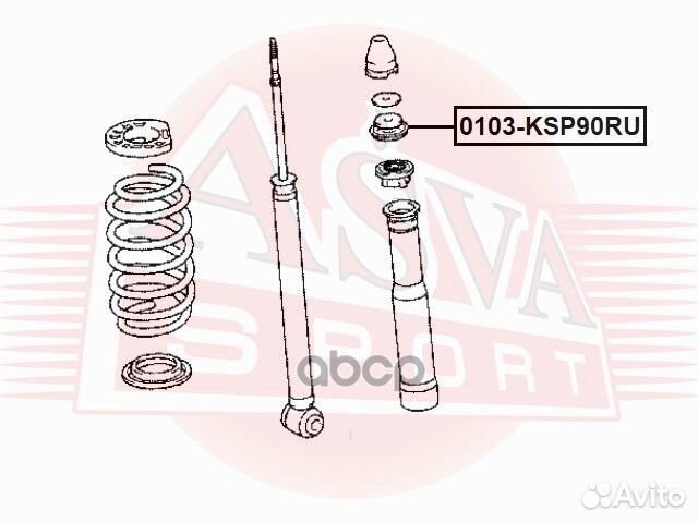 Втулка амортизатора зад прав лев Asva 0103-KSP9