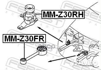 Опора двигателя mitsubishi colt 04-12 передняя