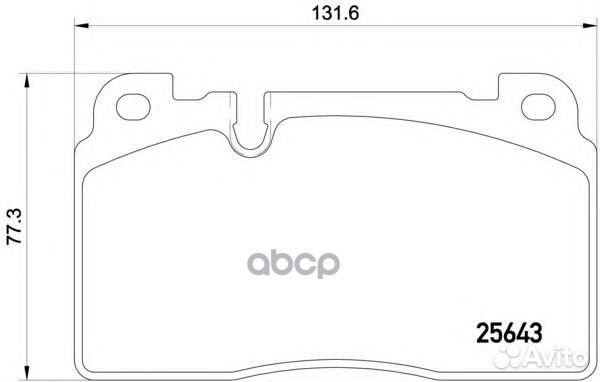 Колодки тормозные дисковые перед P85122 Brembo