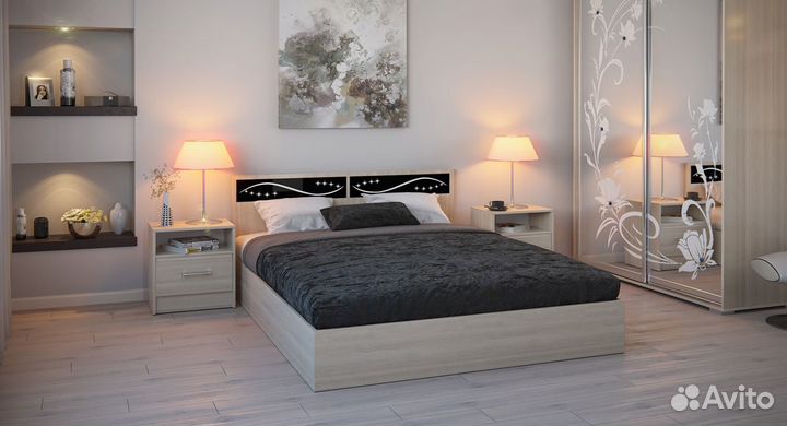 Кровать двуспальная 140х200 с настилом