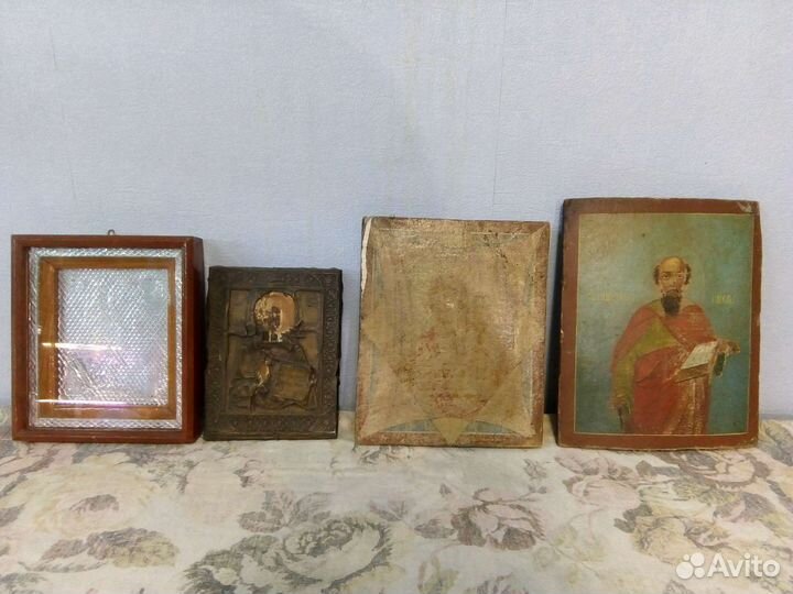 Иконы неопалимая Купина, Павел, Вседержитель, киот