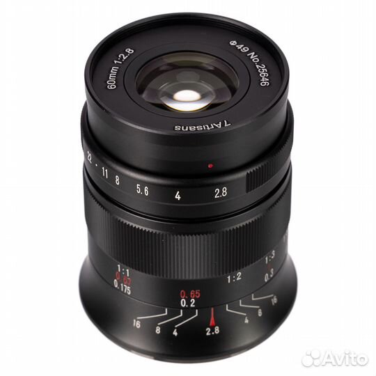 Объектив 7artisans 60mm F2.8 II Fuji X, черный