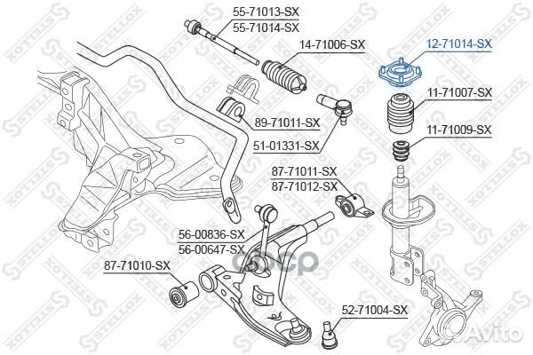 12-71014-SX опора амортизатора переднего Mazda