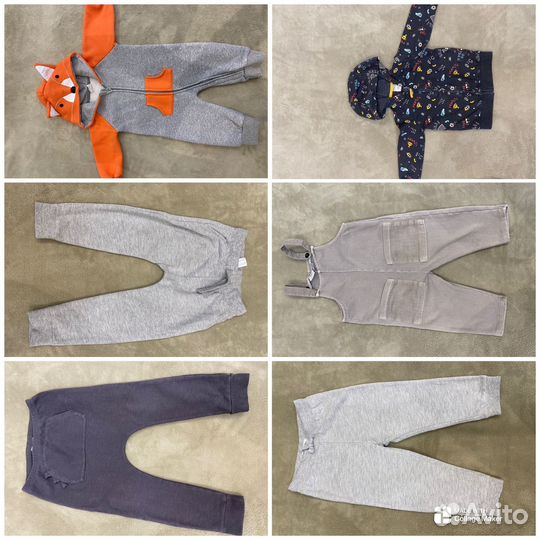 Брендовые вещи пакетом (41 шт)на 80;86;90;92 см;