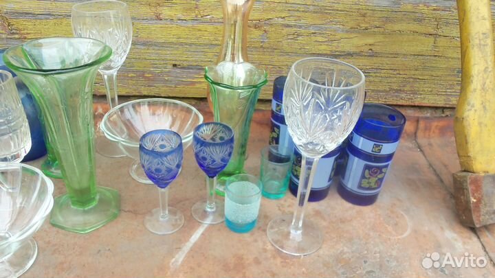 Рюмки вазы стекло СССР