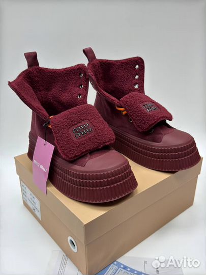 Кроссовки Кеды Ботинки Miu Miu Зима мех 36-40