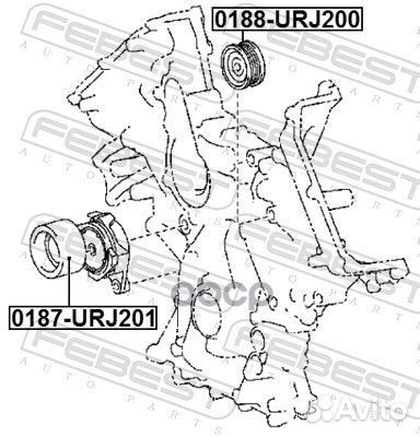 Ролик натяжной 0187-URJ201 0187-URJ201 Febest