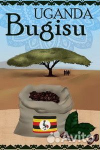 Кофе зерновой Уганда Бугису аб gurme 1000г