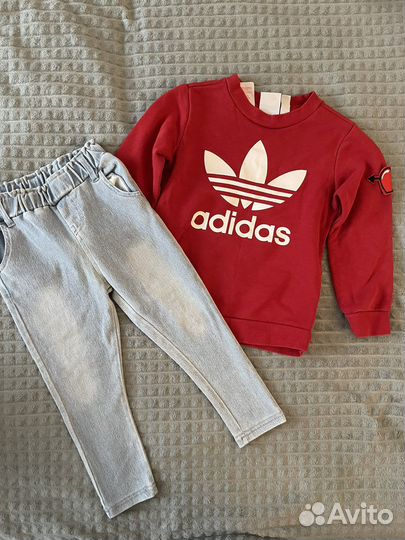 Джинсы и свитшот adidas (92-98)
