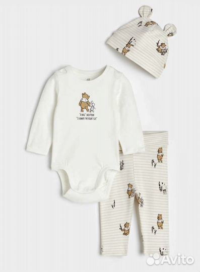 Новый «H&M» Disney Комплект Боди шапка штаны