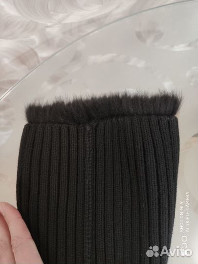 Шапка из вязаной норки