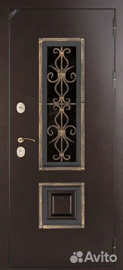 Дверь входная металлическая со стеклом