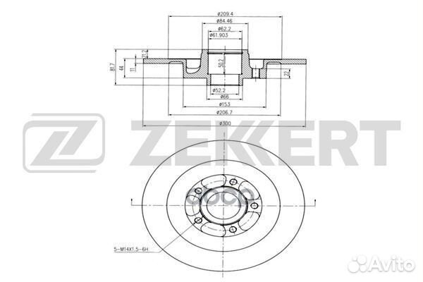 Диск торм. зад. Renault Laguna III 07- Latitude