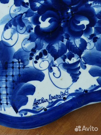 Гжель разделочная доска/подставка под горячее