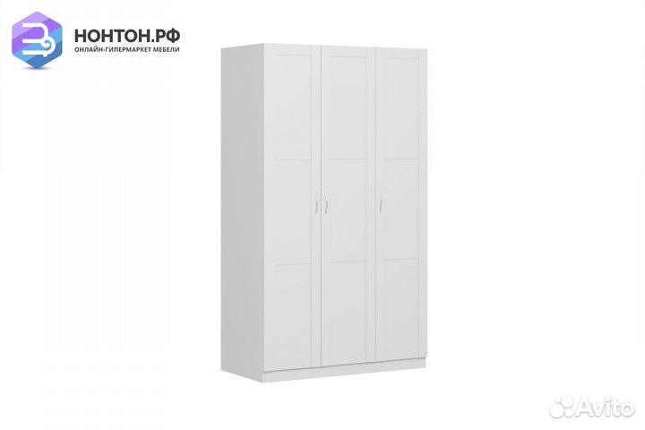 Шкаф трехстворчатый Пегас белый