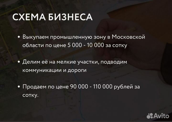 Инвестиции в действующий бизнес по делению земли