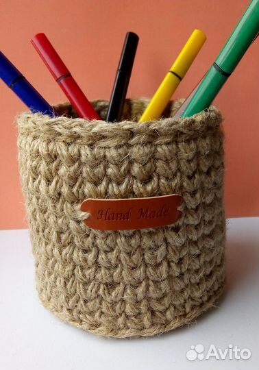 Корзина из джута для хранения