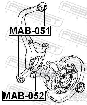 MAB-052 Сайлентблок цапфы mitsubishi galant 92