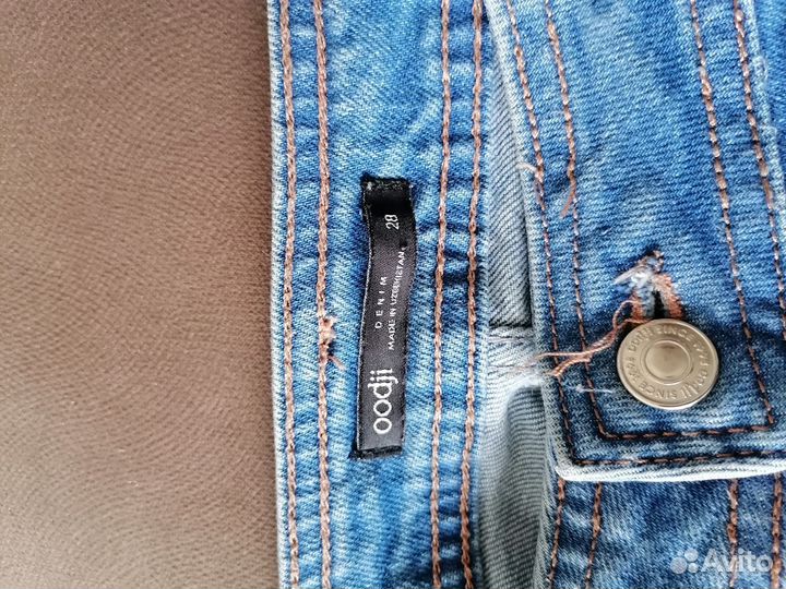 Джинсы голубые и белые 44-46