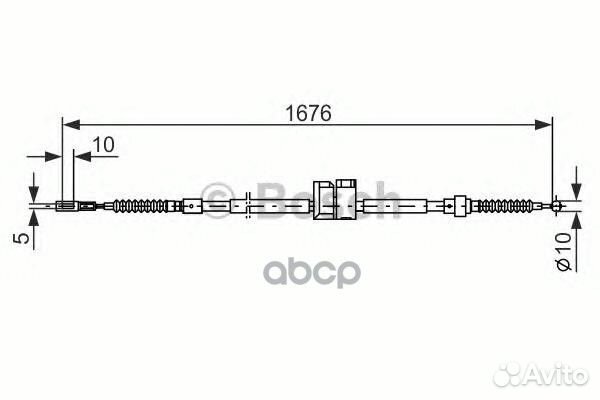 Трос стояночного тормоза 1987477815 Bosch