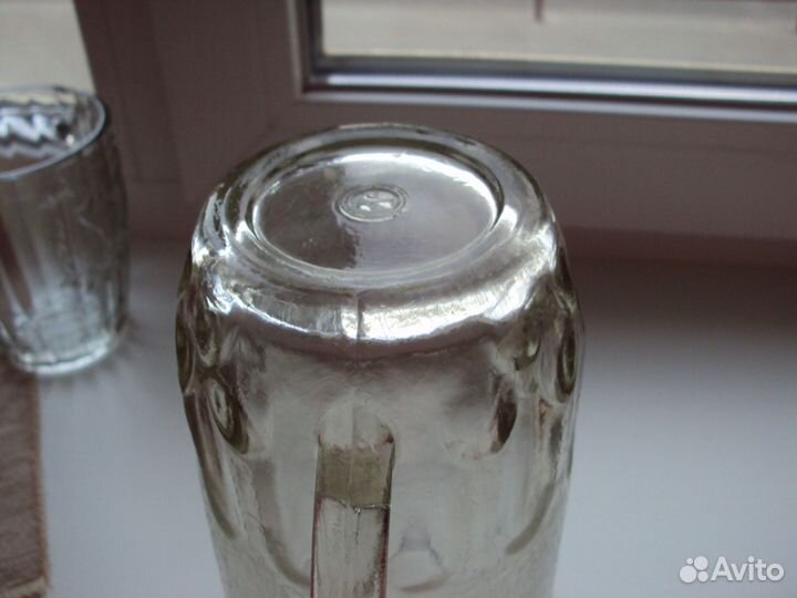 Кувшин стеклянный СССР 60-70 годов Уршельский стек