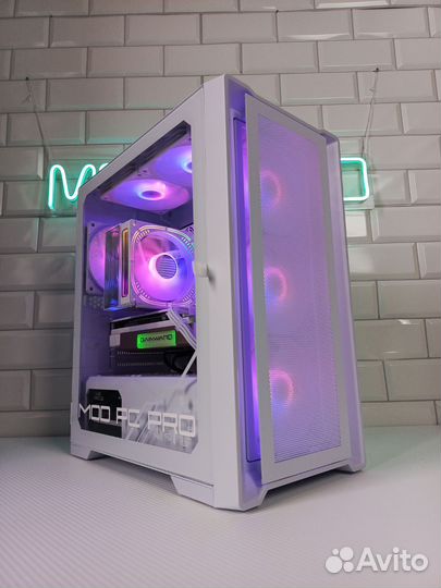 Белый игровой пк Intel