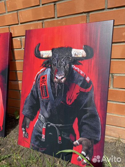 Картина Бык в кимоно