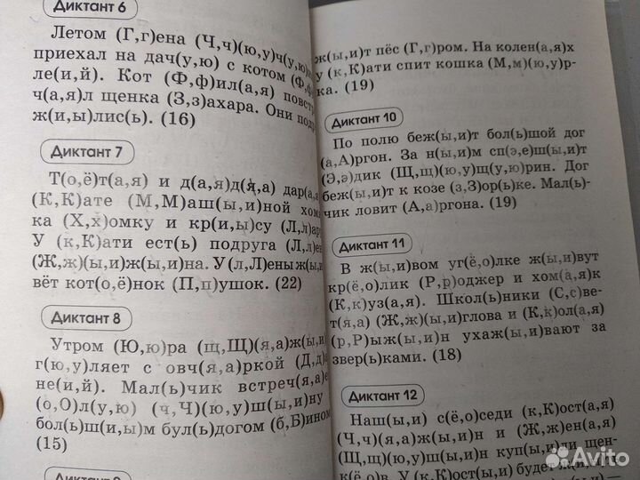 Подготовка к контрольным диктантам 1-2 классы