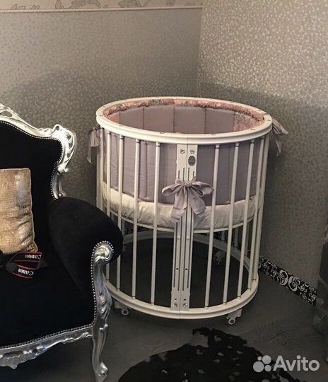 Кроватка матрасы трансформер круглая Royal Baby со