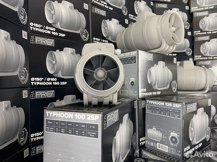 Малошумный канальный вентилятор 100, 125, 160 мм