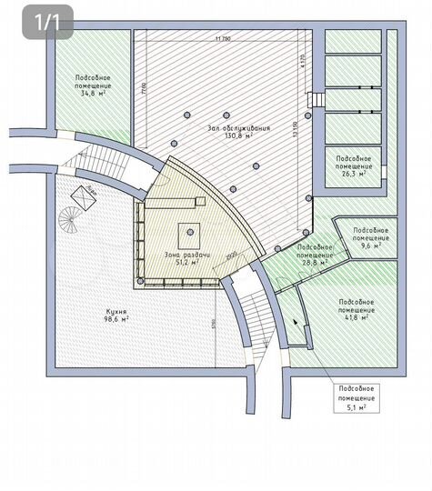 Общепит, 80 м²