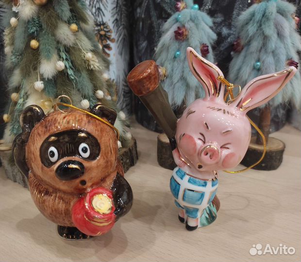 Лефортовский фарфор ёлочные игрушки статуэтки