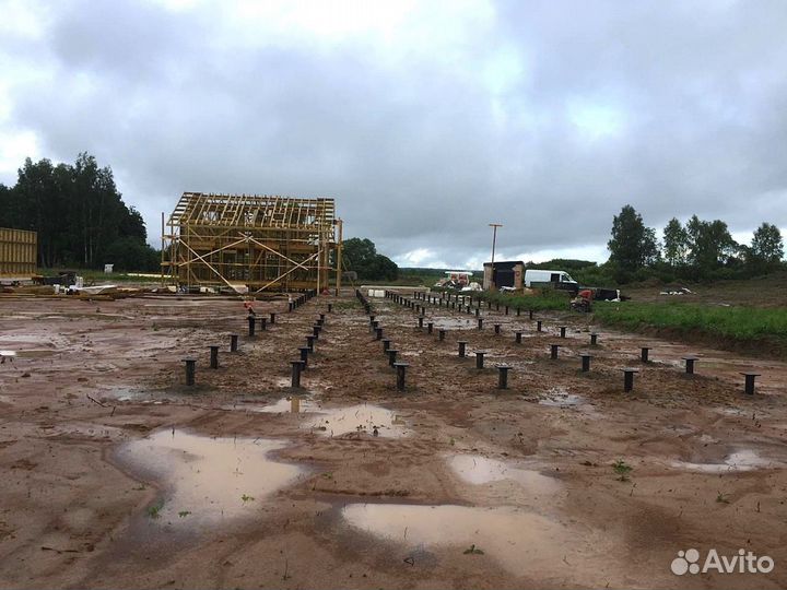 Монтаж винтовых свай