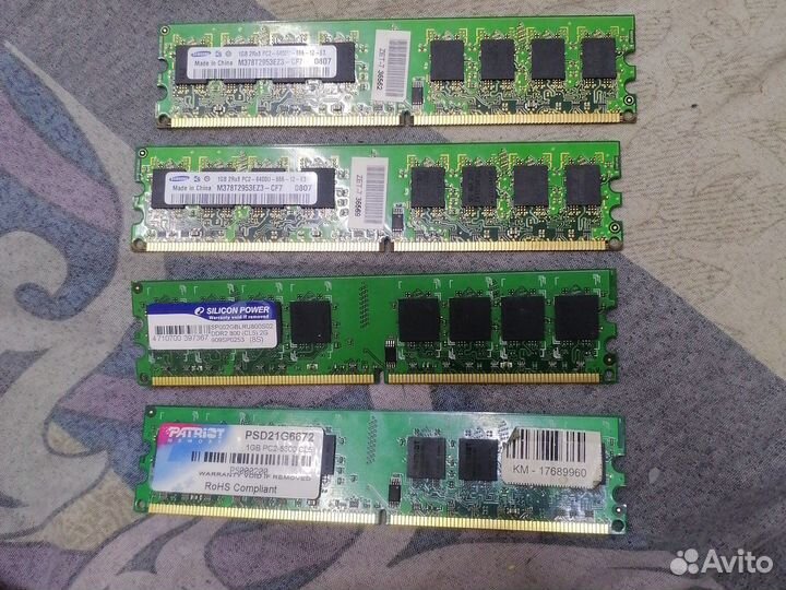 Оперативная память ddr2, ddr1