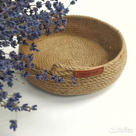 Корзина декоративная из джута