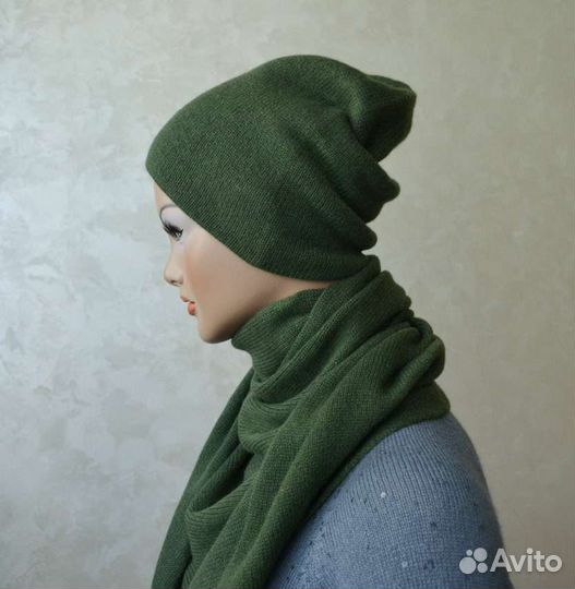 Шапка и косынка из итальянского кашемира