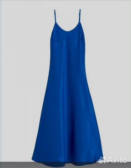 Новое голубое платье-комбинация