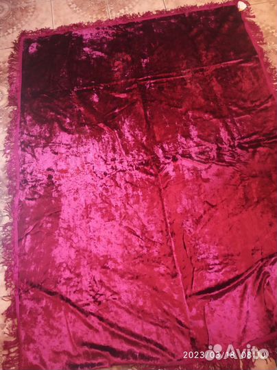 Плюш. Плюшевая скатерть. Покрывало. СССР. Винтаж