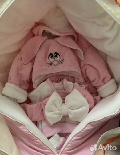 Конверт на выписку для девочки зима