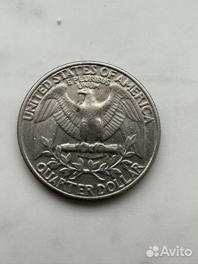 Монета liberty quarter dollar 1982