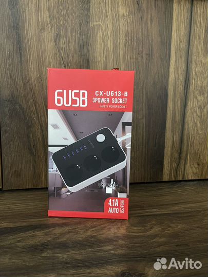 Сетевой фильтр с usb удлинитель бытовой 1.8м